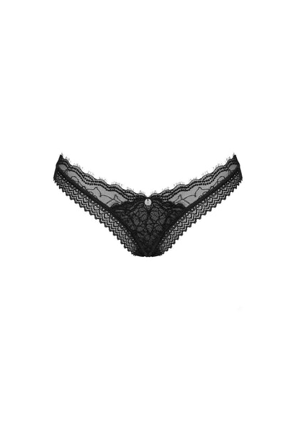 5-Stringi koronkowe Obsessive Medilla czarne M/L-5