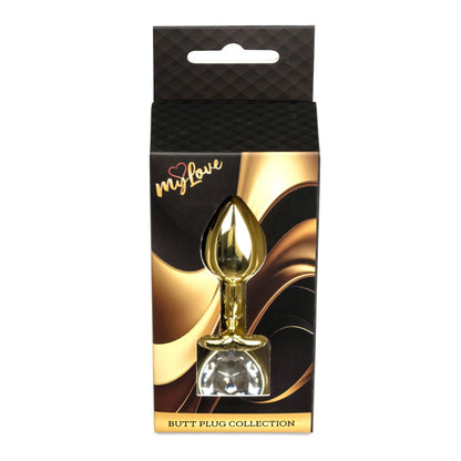 2-Biżuteria analna MyLove Toys złote serce diament 7 cm-2