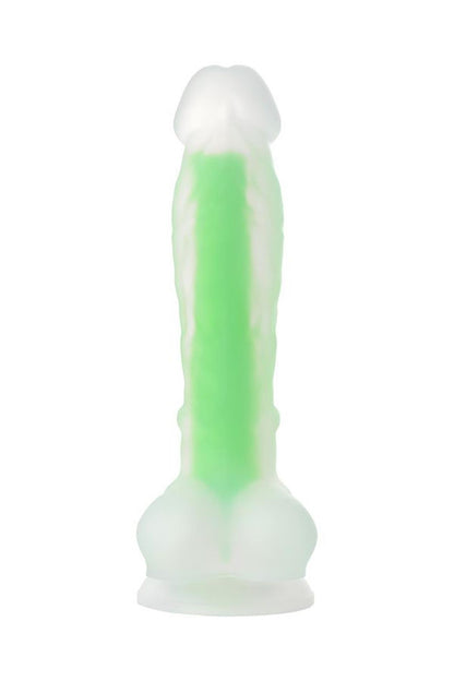 2-Dildo żelowe Beyond by Toyfa Wade Glow świecące zielone 14,5 cm-2