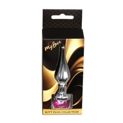6-Biżuteria analna srebrna z różowym diamencikiem MyLove Toys 9.5 cm-6