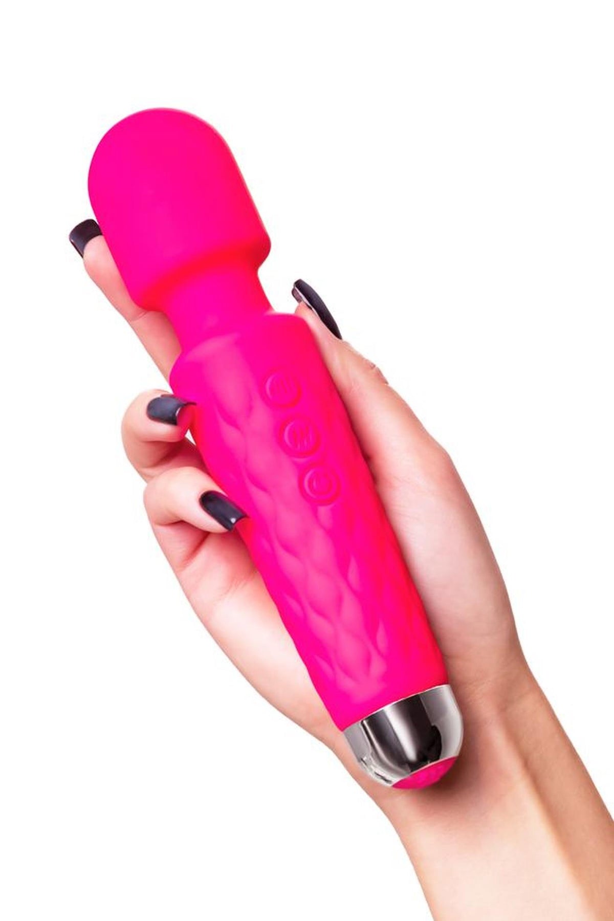 2-Masażer wibrujący Flovetta Peony silikonowy różowy USB 20.5 cm-2