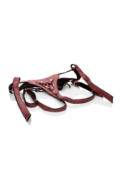 3-Uprząż do strap on The Regal Queen Calexotics czerwona 162 cm-3