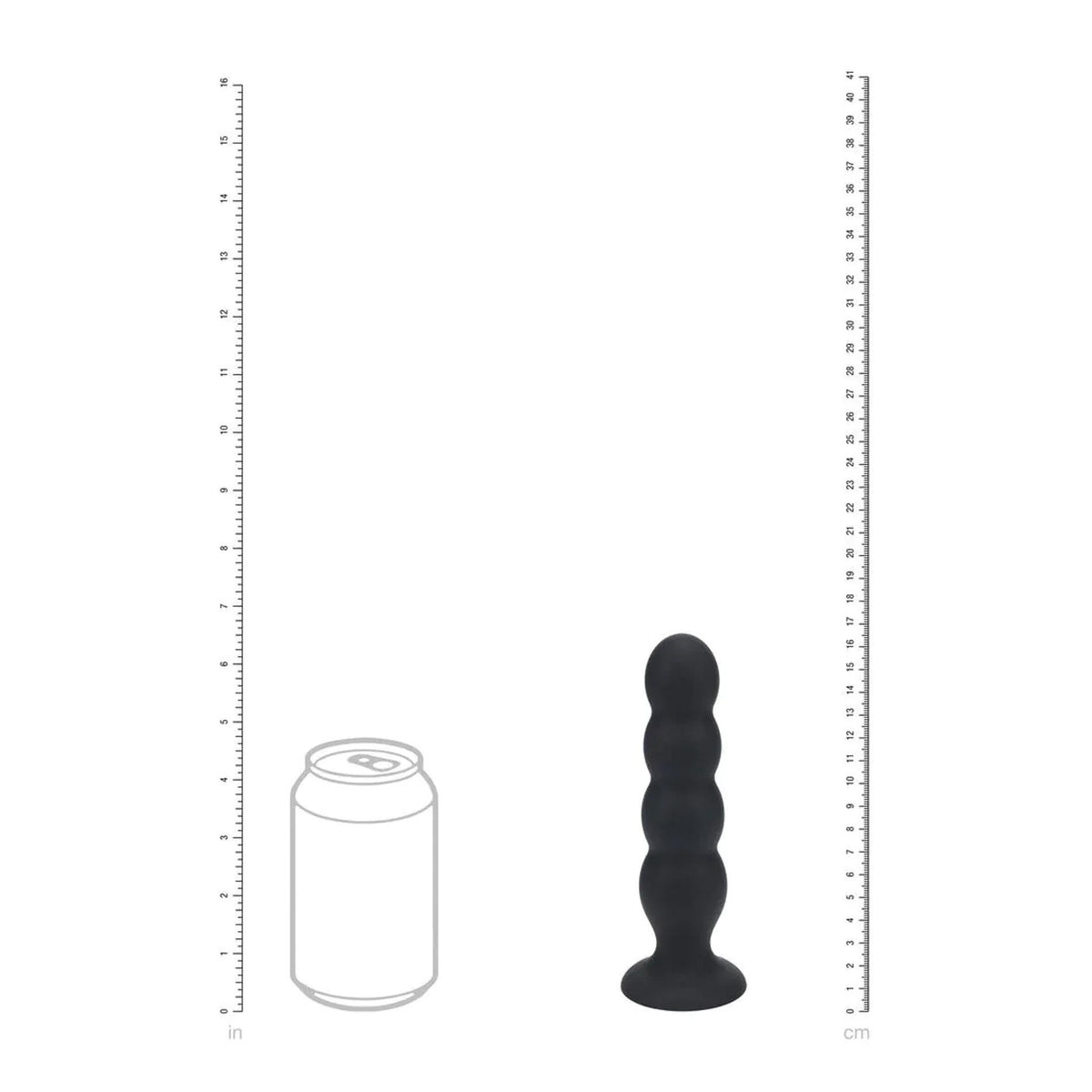 4-Korek analny silikonowy poczwórny z grzechotką Levelz XL czarny 16,5cm-4