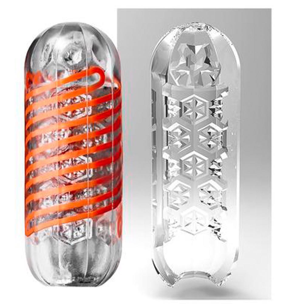 5-Masturbator spinner Tenga Hexa przezroczysty 13 cm-5