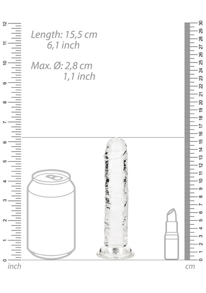 2-Dildo realistyczne RealRock przezroczyste z przyssawką 14 5 cm-2