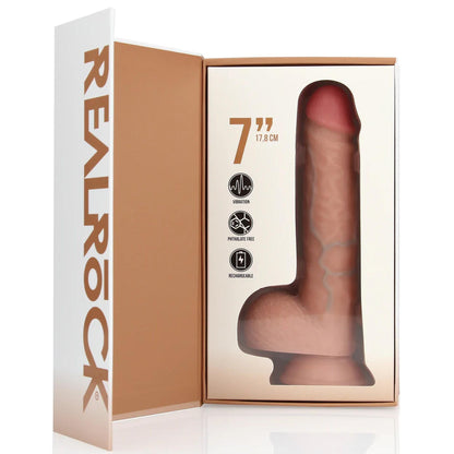 5-Wibrator realistyczny RealRock z jądrami 18 cm cielisty-5