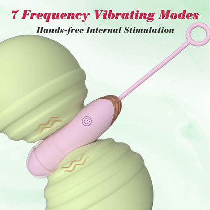 4-Vibrating Silicone Love EGG USB 7 vibration and thrust functions / Remote control Pink-4