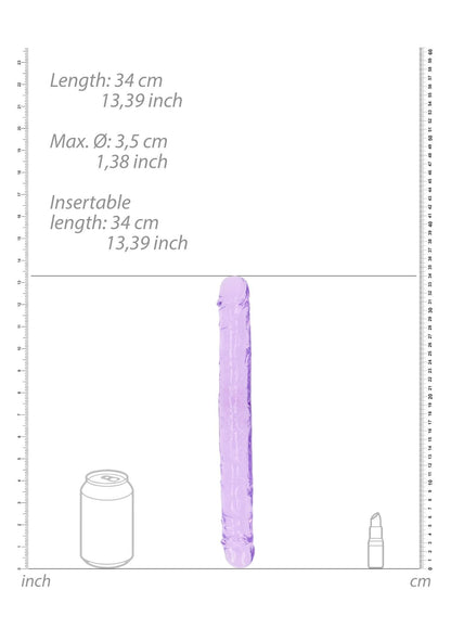 5-Podwójne dildo realistyczne RealRock przezroczyste 34 cm-5