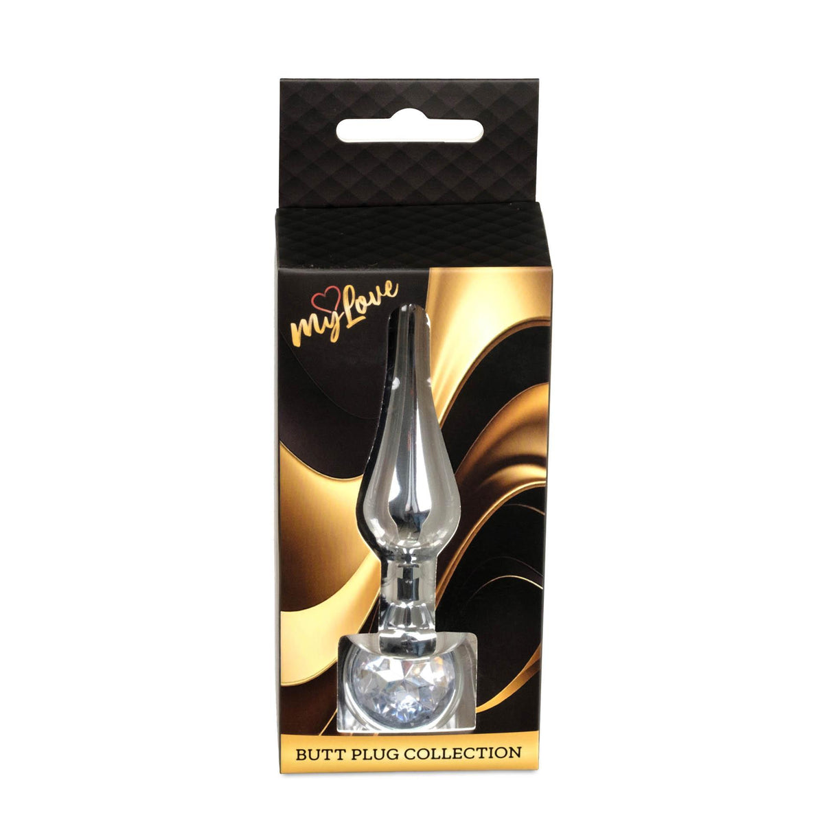 1-Korek analny srebrny z diamentem MyLove Toys 9,5 cm-1