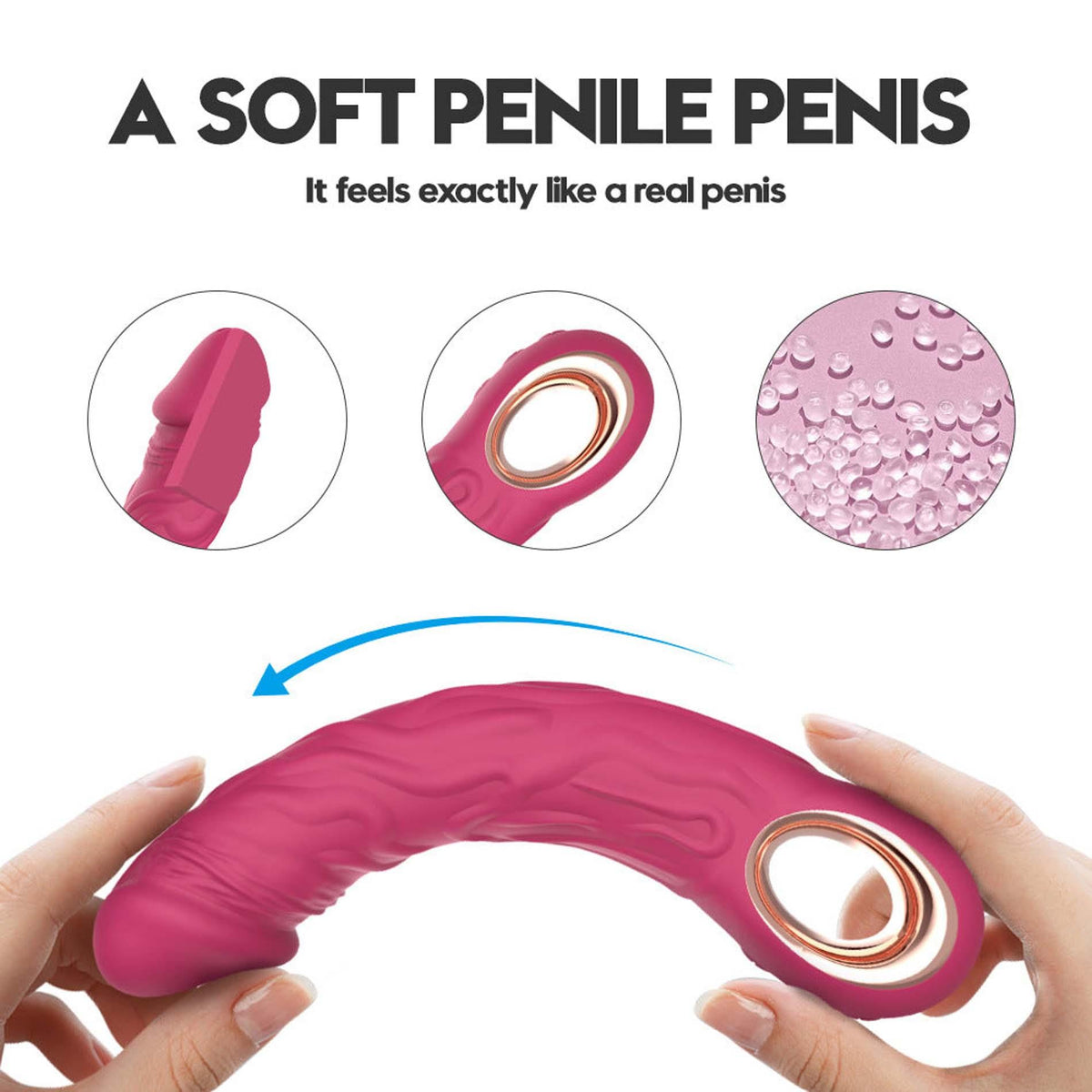 1-Wibrator Lovesecret Premium G Spot realistyczny różowy USB 22 cm-1