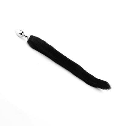 3-Korek analny z puszystym ogonem lisa HeavyFun czarny XL-3