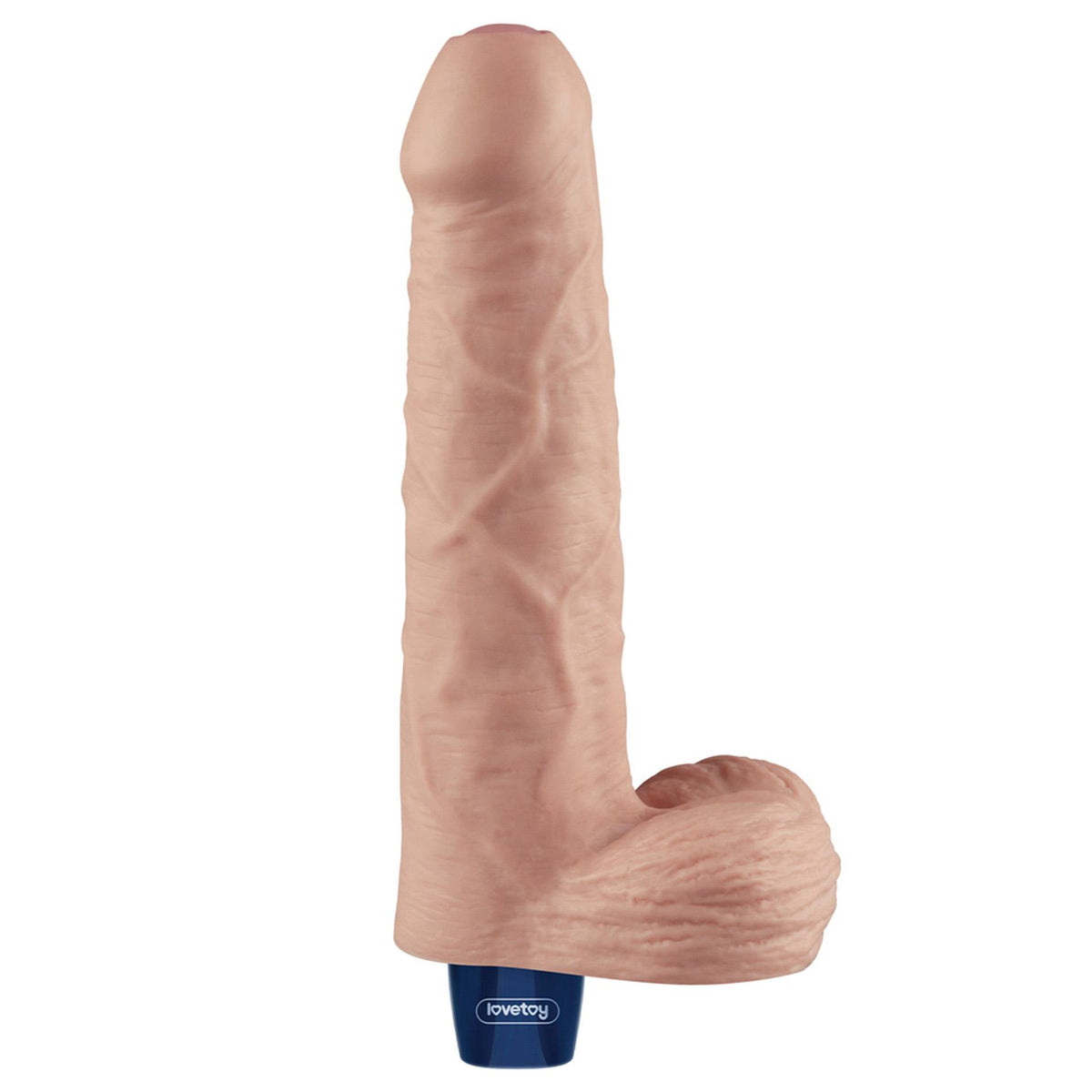 4-Realistyczne dildo wibrujące Lovetoy Real Softee 23 cm cieliste USB-4