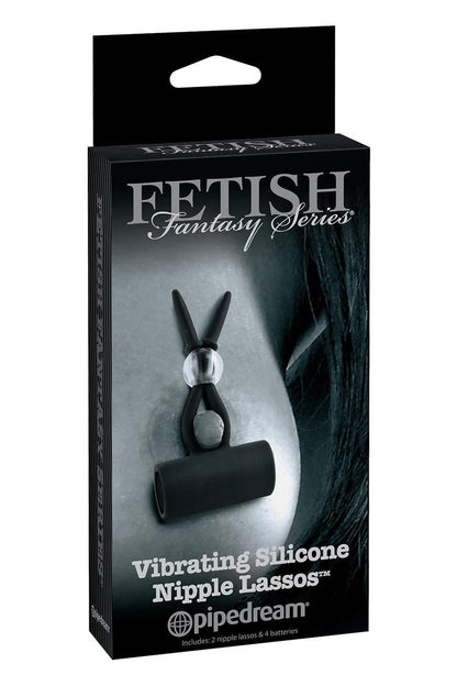 2-Wibrujące lasso silikonowe na sutki Fetish Fantasy Series czarne-2