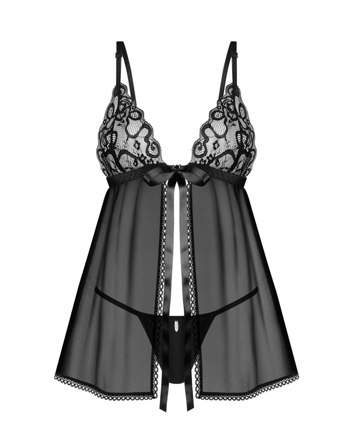 3-Babydoll Blomentis z stringami Obsessive XL 2XL-3