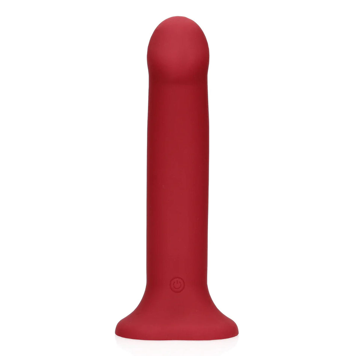 3-Duże wibrujące dildo silikonowe Loveline malinowy czerwony 20 cm-3