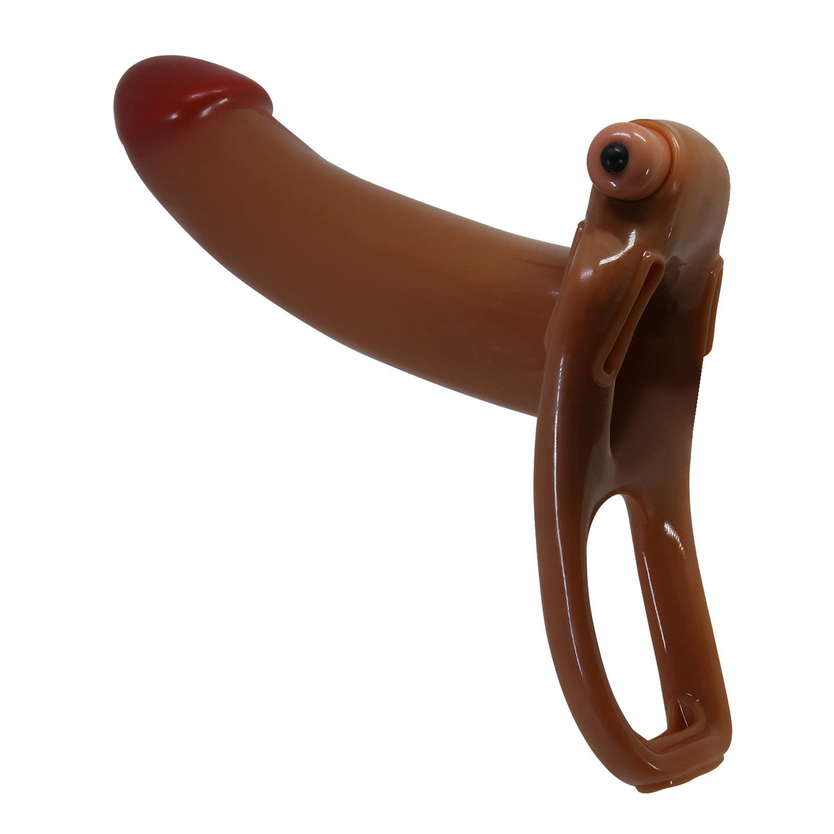 3-Uprząż z realistycznym pustym wibrującym dildem Pretty Love Bradden 17 cm-3
