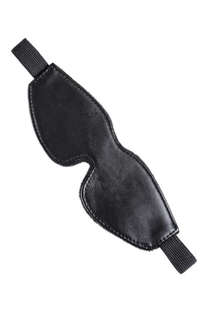 4-Maska BDSM Anonymo ze skóry PU czarna 26.5 cm-4