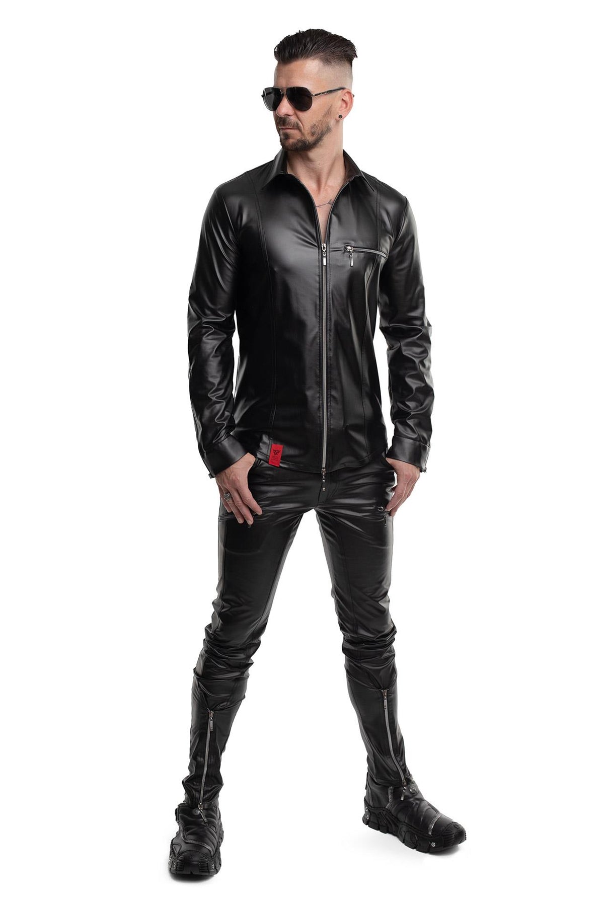 5-Koszula wetlook Regnes Fetish Planet RMPasquale001 czarna XL-5