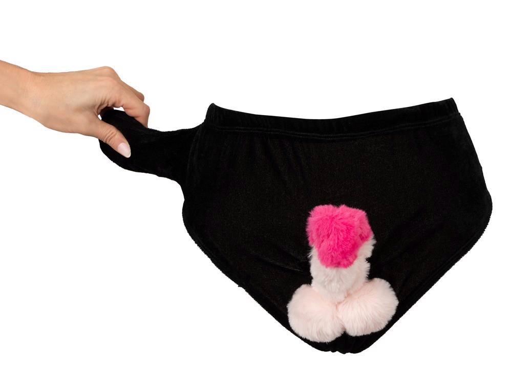 7-Majtki z nadmuchiwanym pluszowym penisem Orion czarne uniwersalne-7