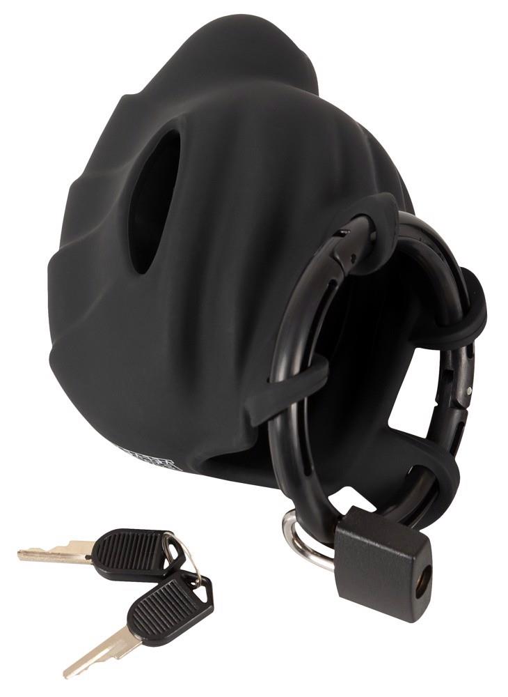 5-Black velvets Cock & Ball cage-5