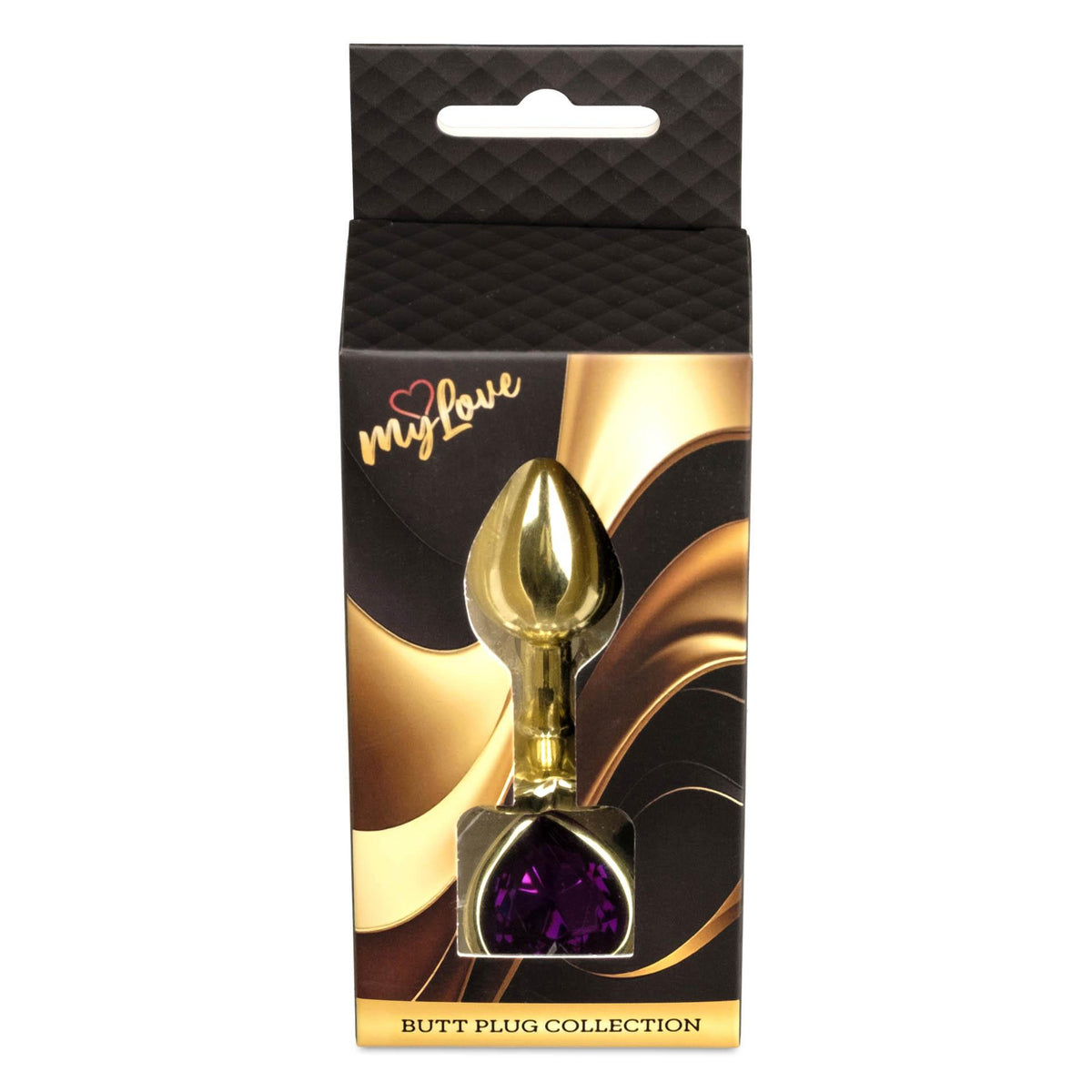 4-MyLove Toys - Jewellery Gold  Heart PLUG- Purple-4