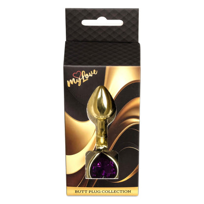 4-MyLove Toys - Jewellery Gold  Heart PLUG- Purple-4