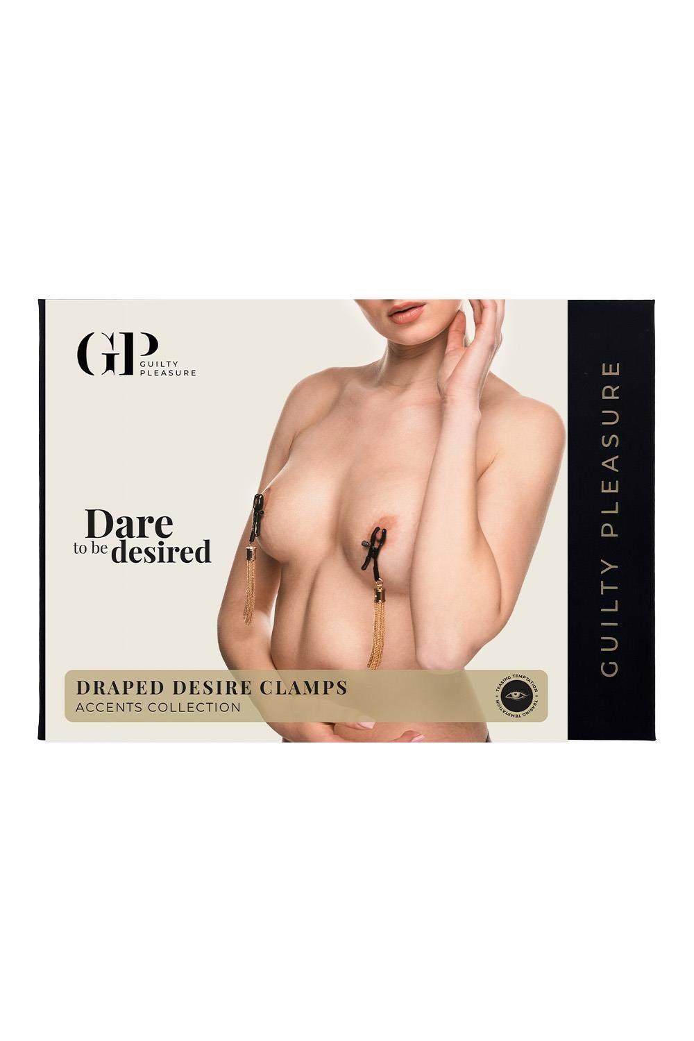 4-Klipsy na sutki Draped Desire Guilty Pleasure ze złotymi frędzlami-4