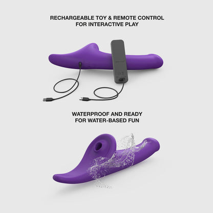 8-Dildo multiorgazmiczne Strap on me fioletowe S-8