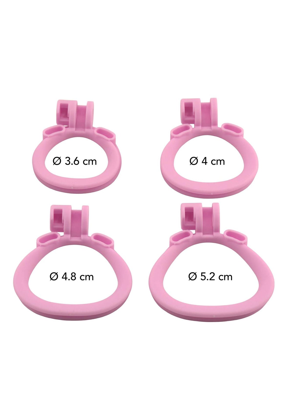 3-Klatka na penisa Hidden Desire różowa 10 cm ABS-3