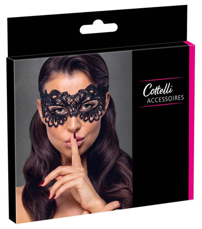 5-Opaska na oczy haftowana Cottelli ACCESSOIRES czarna-5
