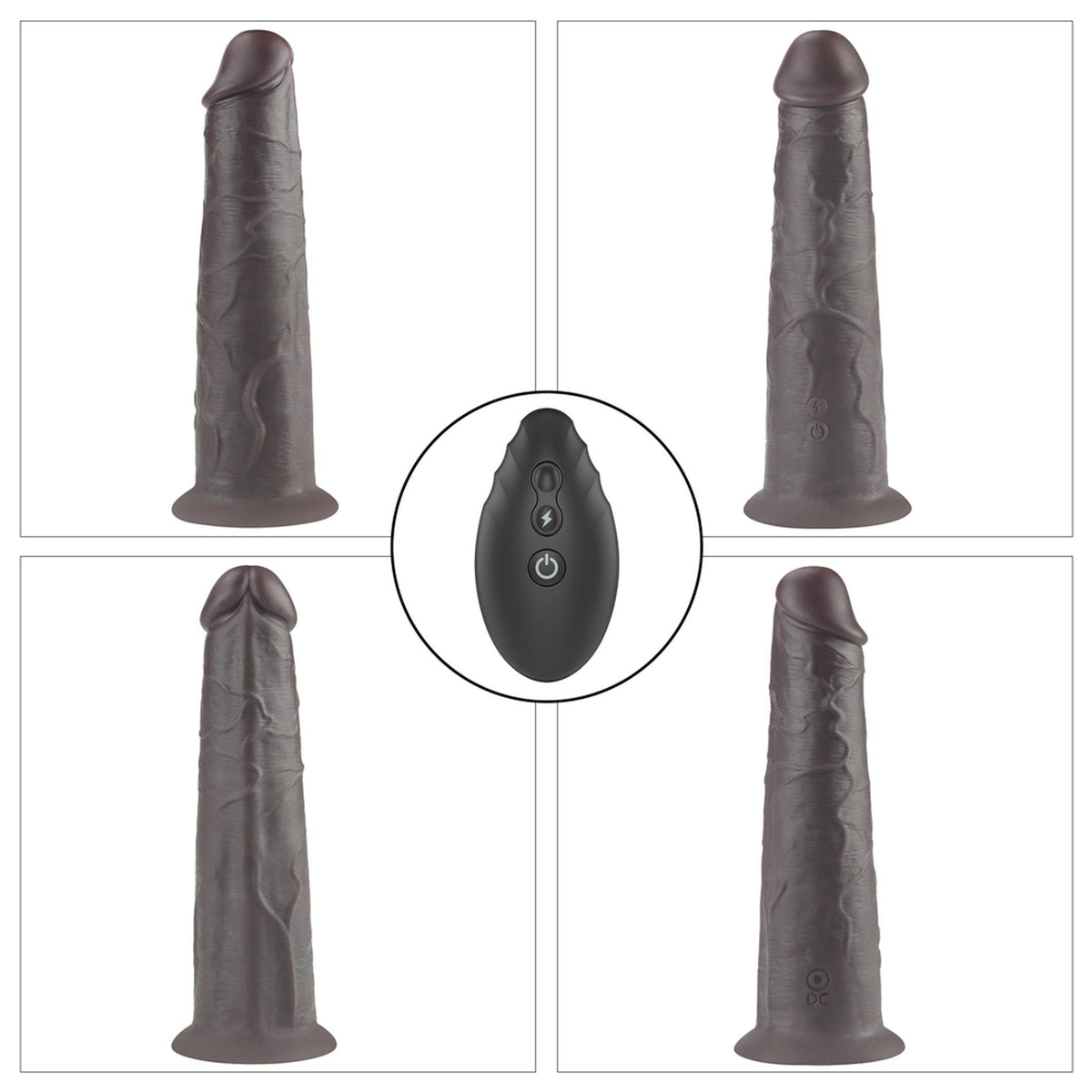 4-Dildo realistyczne dwuwarstwowe Lovetoy 20 cm obrotowe USB-4