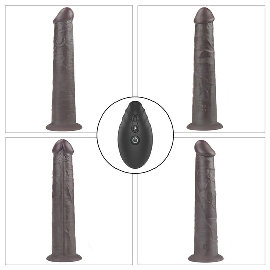 2-Dildo realistyczne Lovetoy dwuwarstwowe silikonowe 25 cm rotujące pilot-2