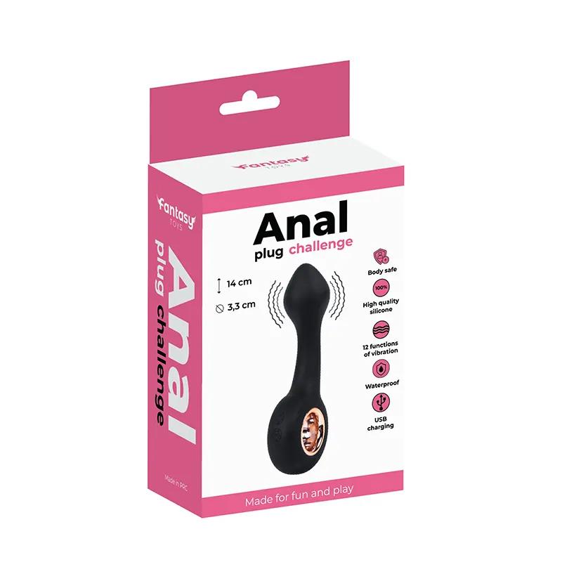 2-Wibrujący korek analny Fantasy 14 cm USB-2
