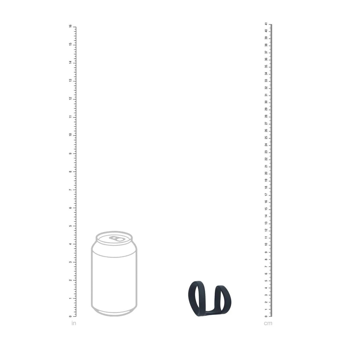 6-Pierścień erekcyjny dwupętlowy silikonowy Levelz czarny 4cm-6