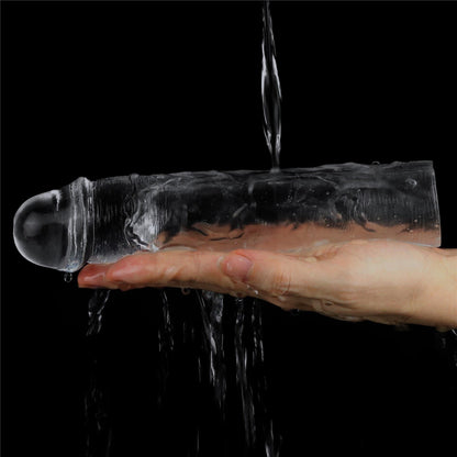 6-Flawless Clear Penis Sleeve Add 2''-6