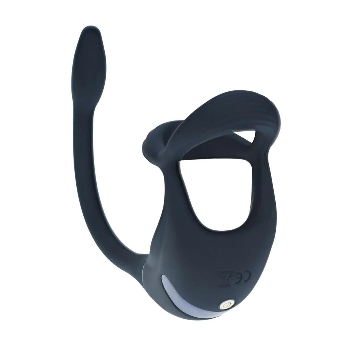 7-Pierścień wibrujący Levelz Tri O z pilotem silikonowy czarny 22,5 cm-7