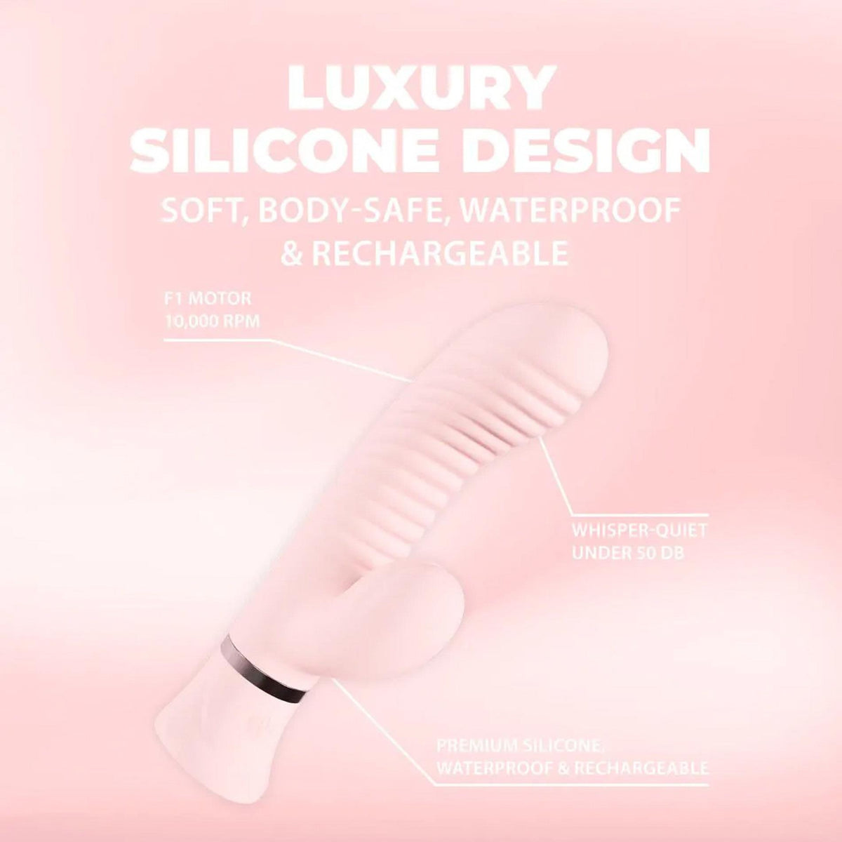 5-Wibrator króliczek Loveline Mystique żebrowany różowy 15,9 cm-5