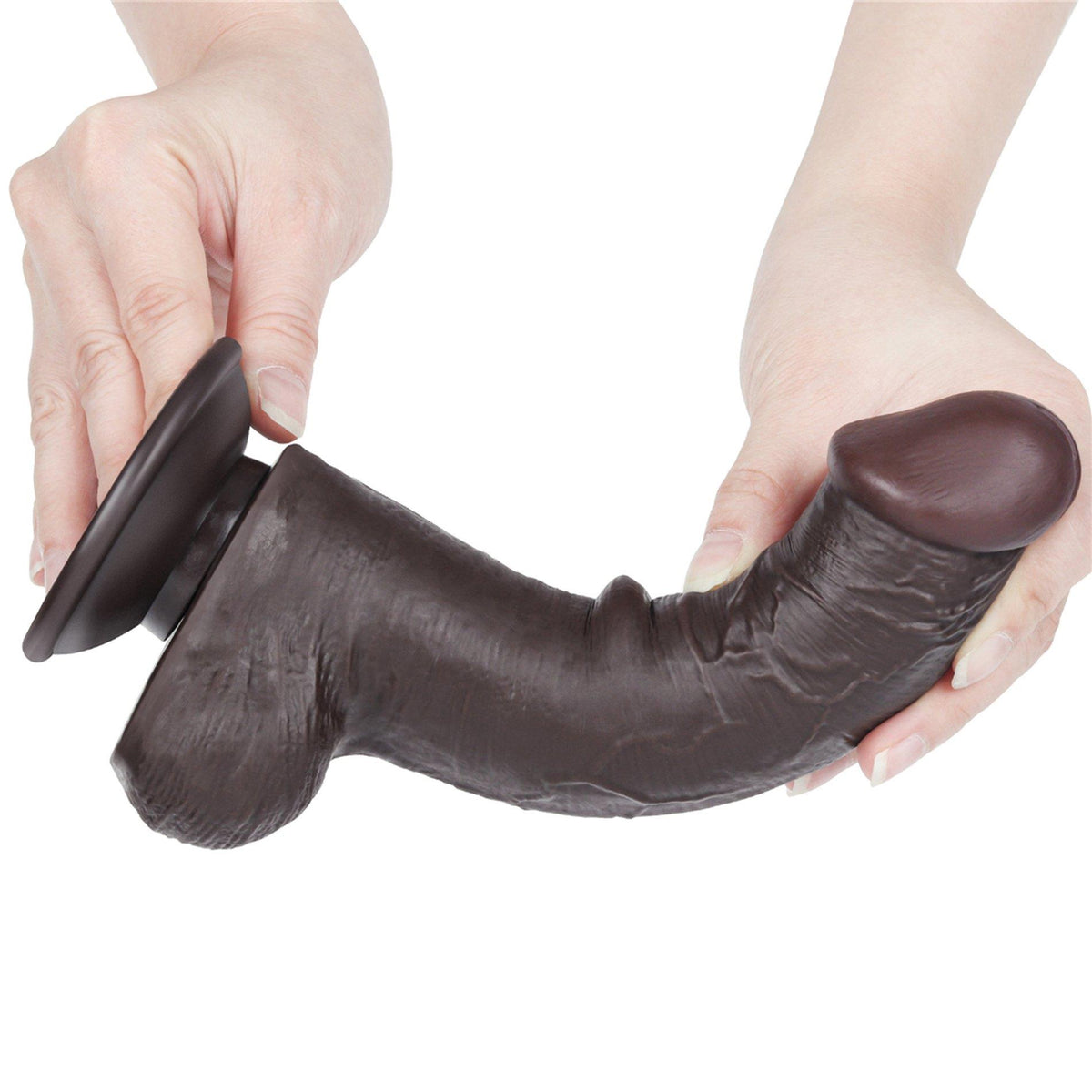 5-8'' Sliding Skin Dual Layer Dong Black-5