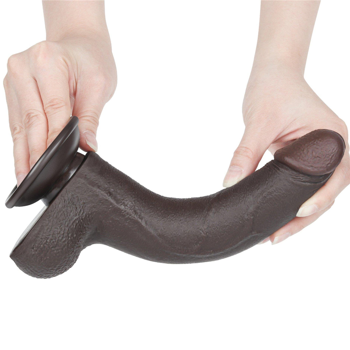 2-8.5'' Sliding Skin Dual Layer Dong Black-2