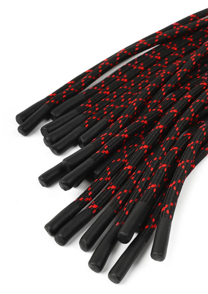 4-Skórzany flogger z supłami Hidden Desire 55 cm czarno czerwony-4