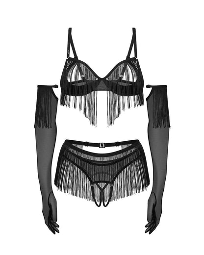 5-Obsessive Rossay Black komplet otwarty czteroczęściowy L XL-5