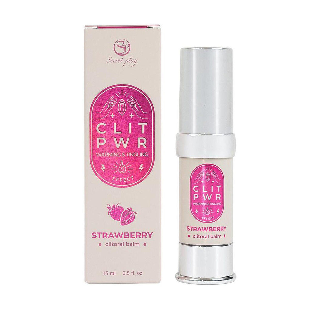2-Balsam do łechtaczki stymulujący Secret Play Clit PWR truskawkowy 15 ml-2