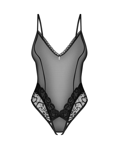 6-Body erotyczne Obsessive Blomentis otwarte czarne M/L-6