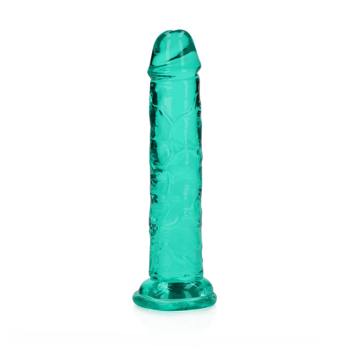 7-Dildo żelowe realistyczne z przyssawką przezroczyste RealRock 14,5 cm-7