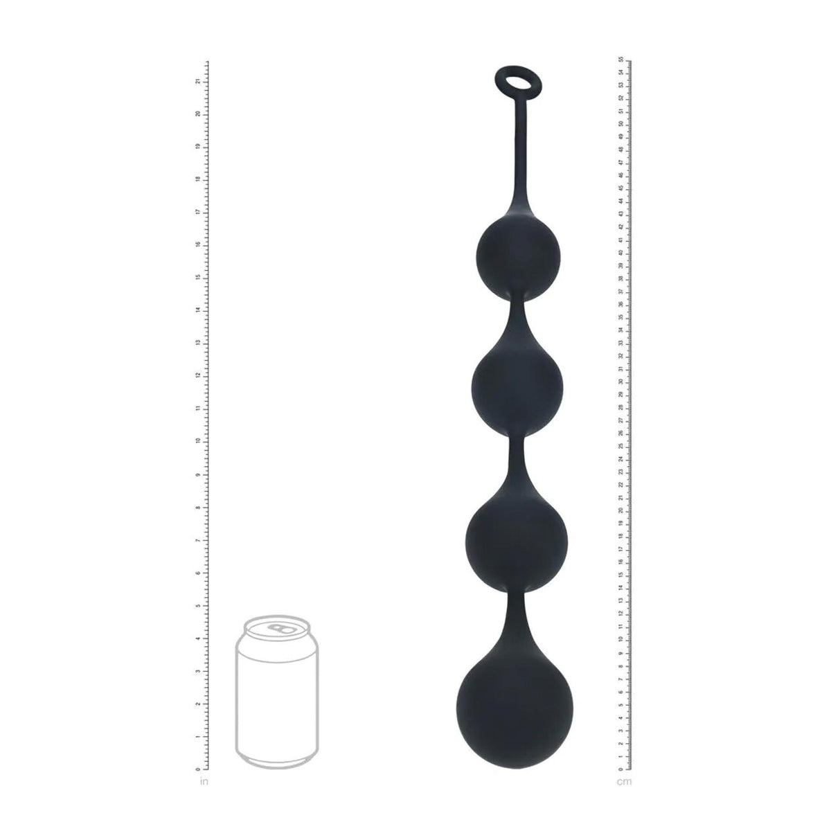 5-Kulki analne silikonowe kropla wody Levelz XXL czarne 57 cm-5