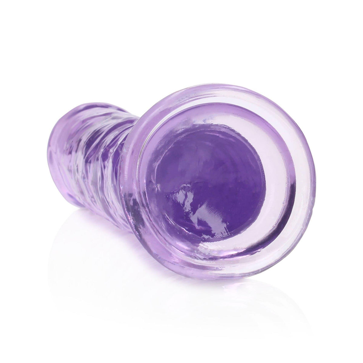 4-Przezroczyste realistyczne dildo z przyssawką RealRock 18 cm-4