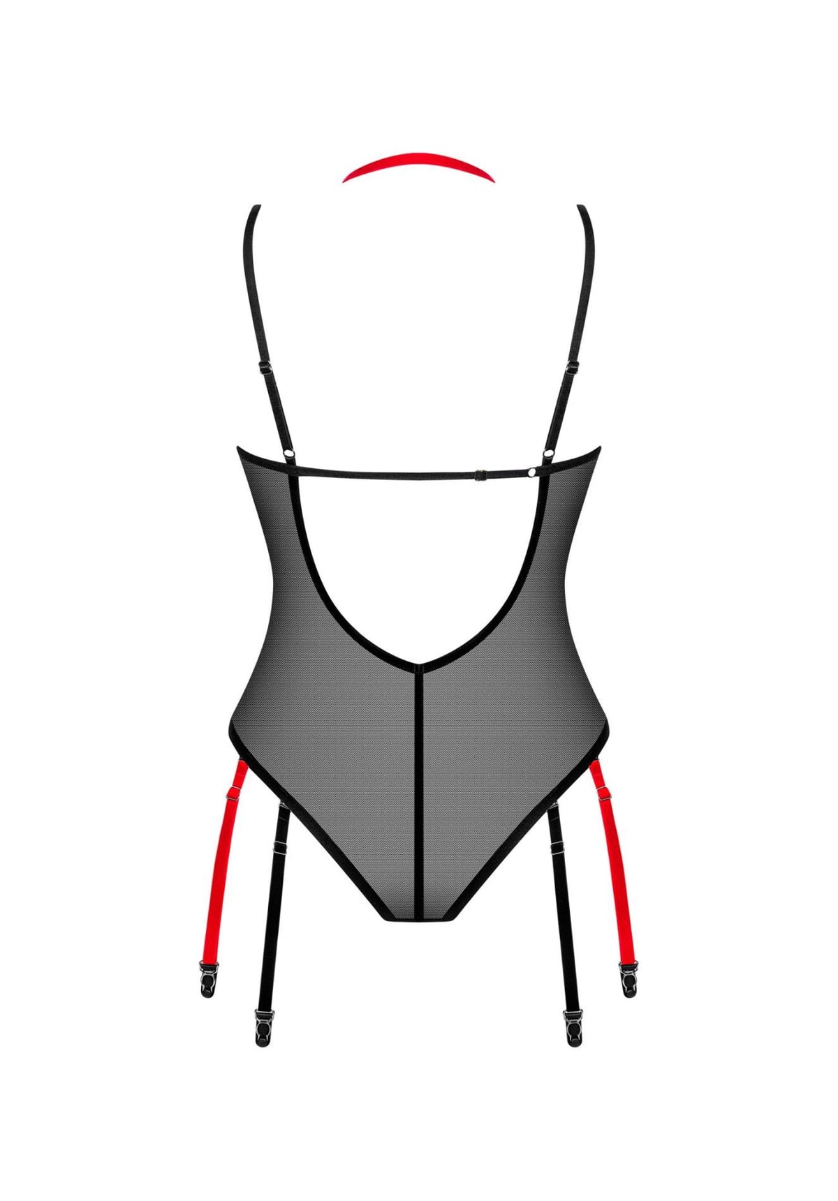 4-Body erotyczne transparentne Glandez Obsessive czarne XL/2XL-4