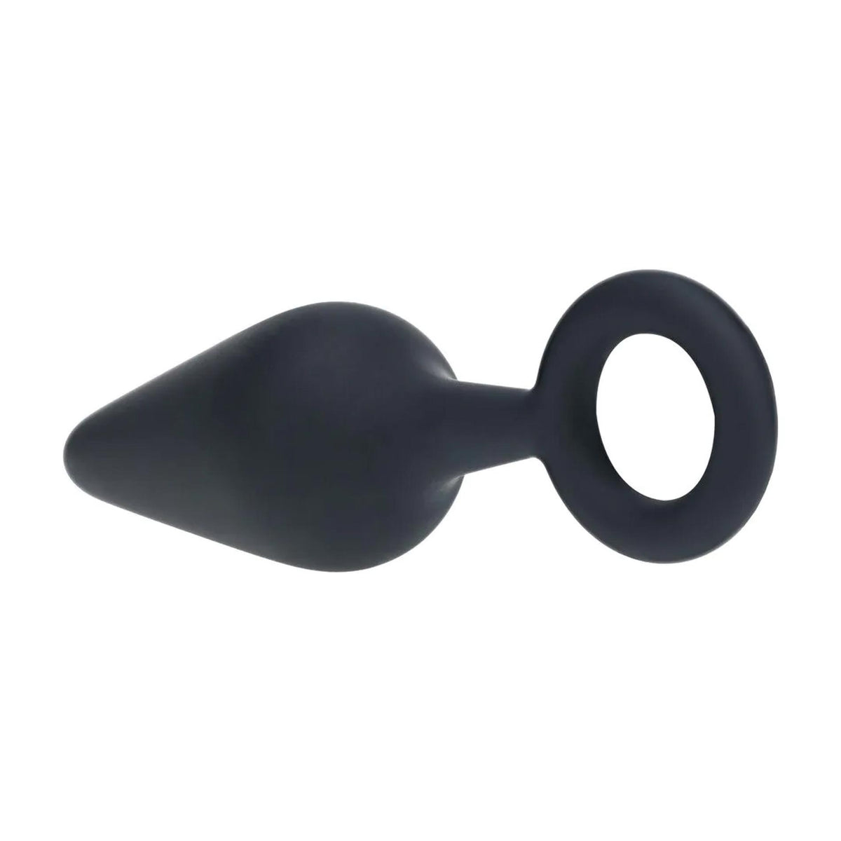 7-Silikonowy korek analny z pętlą Levelz M czarny 12 cm-7