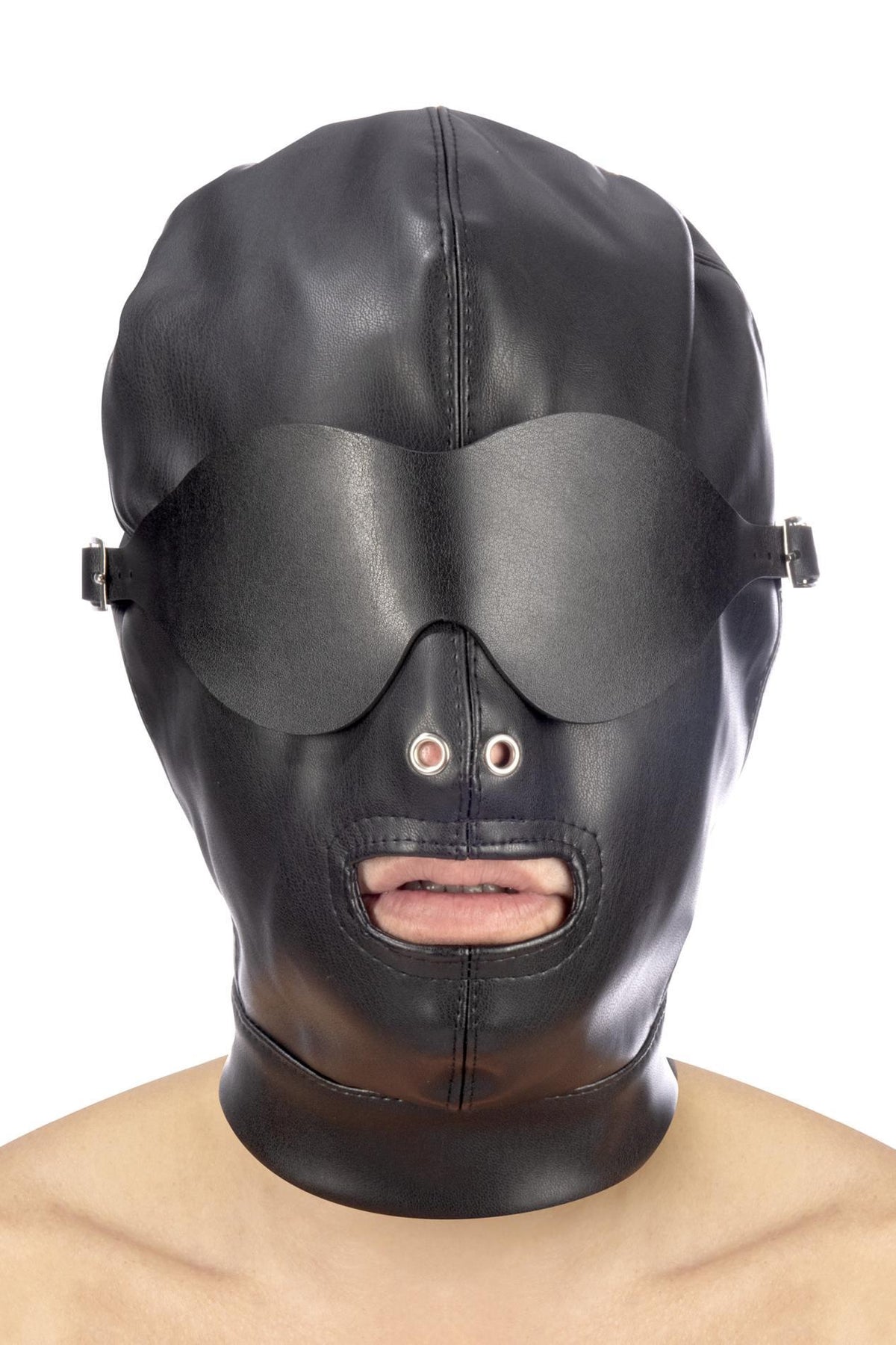 5-Spandeksowa maska BDSM z odkrytymi ustami Fetish Tentation-5