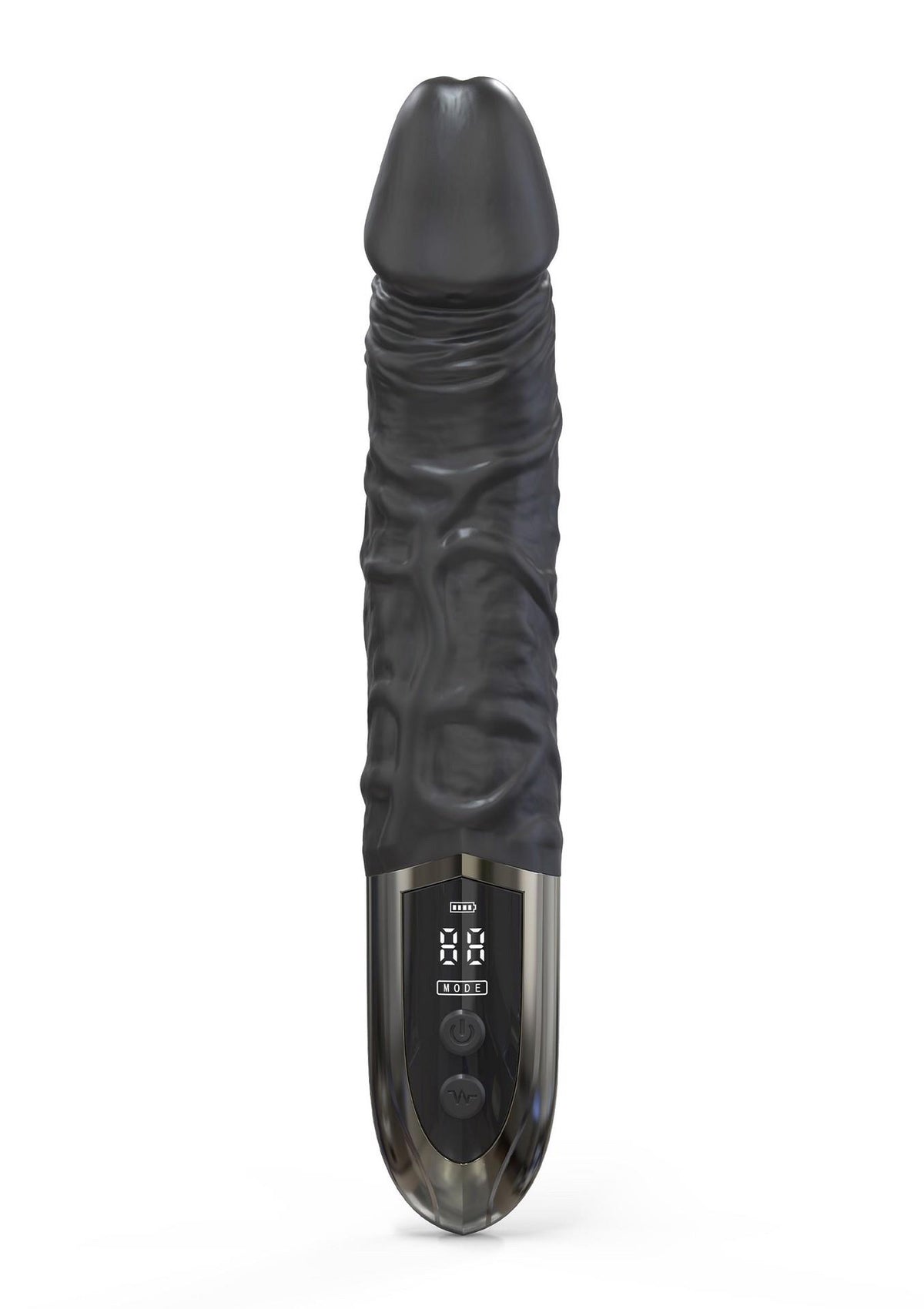4-Wibrator analny Hidden Desire silikonowy 24,5 cm czarny 12 trybów-4